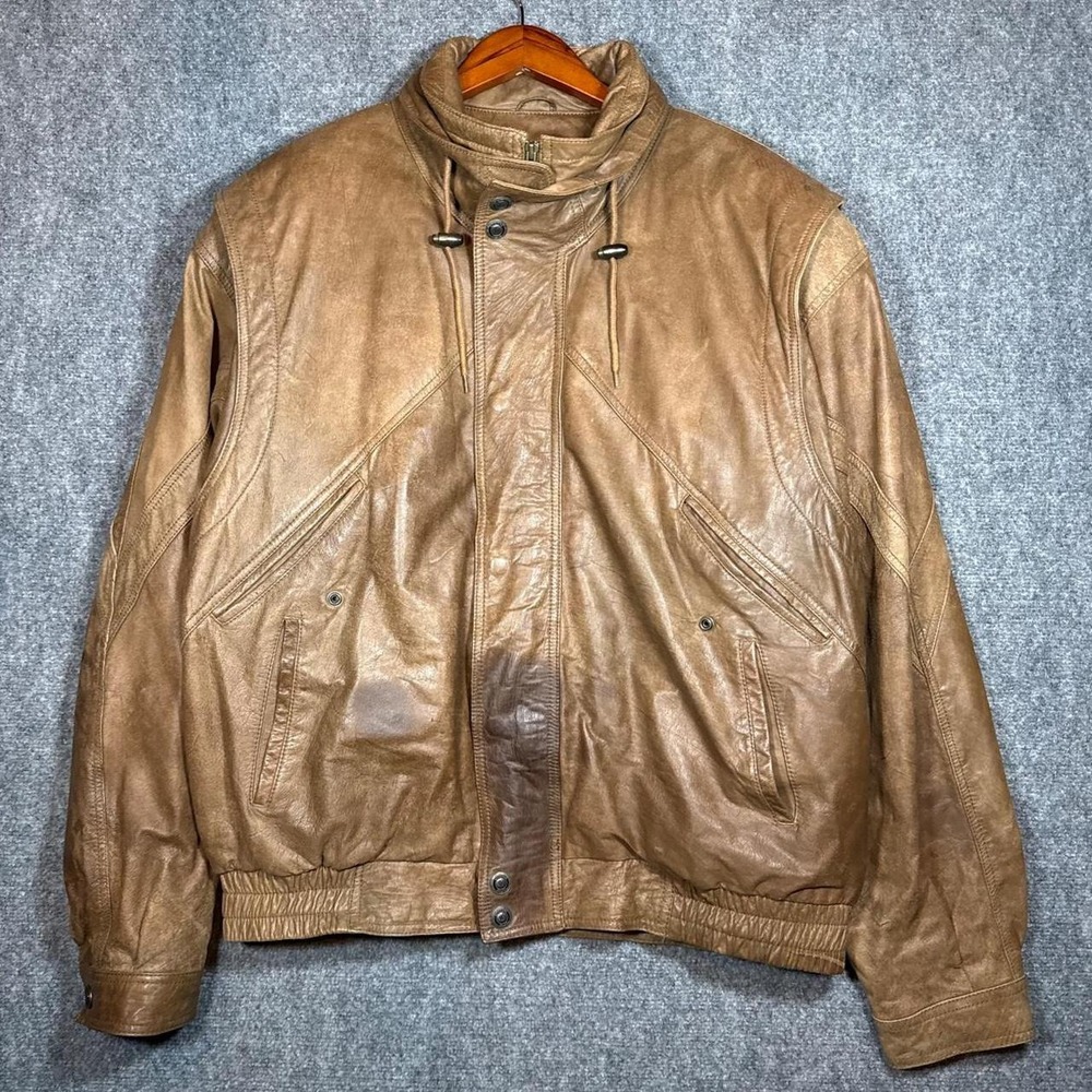 Wilsons Leather Adventure Bound Bomber Jacket Thinsulate Brown Womens Size 4XL